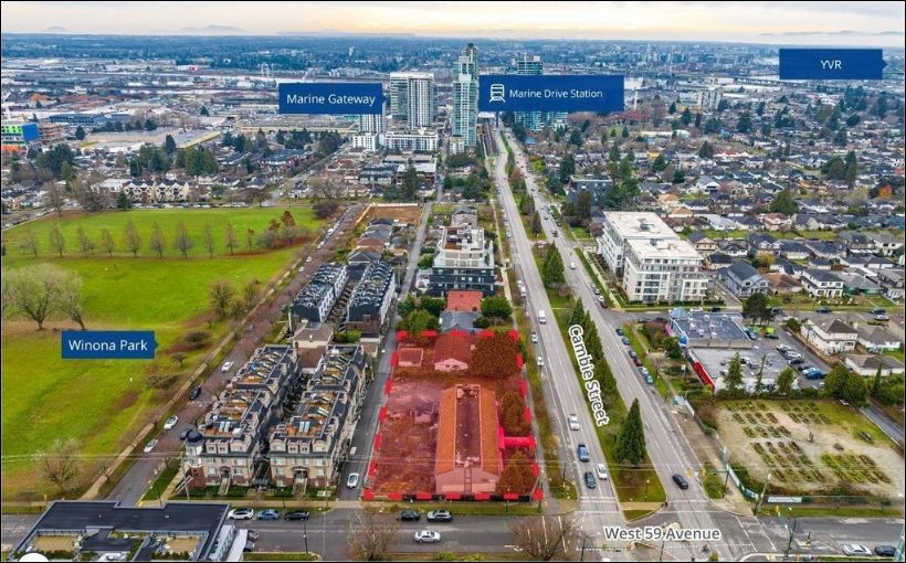 A development site in Vancouver's south Cambie area is being sold for much less than its appraised value, according to a published report.