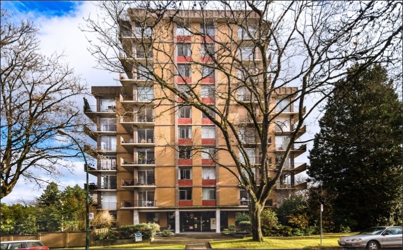 Goodman Commercial is listing an older apartment building on Vancouver's west side for $42 million.