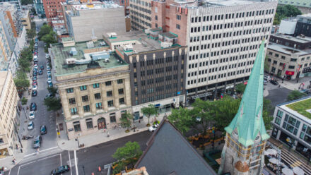 Buildings in downtown Montreal.