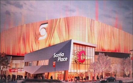 Rendering of new Calgary Flames arena.