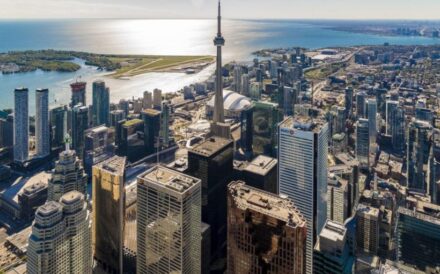 Aerial photo of Toronto.