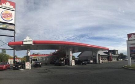 Photo of gas station.
