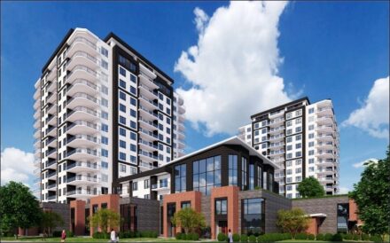 Rendering of future riverfront apartment towers in Moncton, N.B.